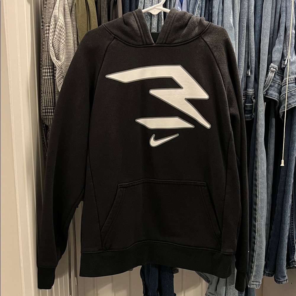 Nike Black Hoodie with White Graphic